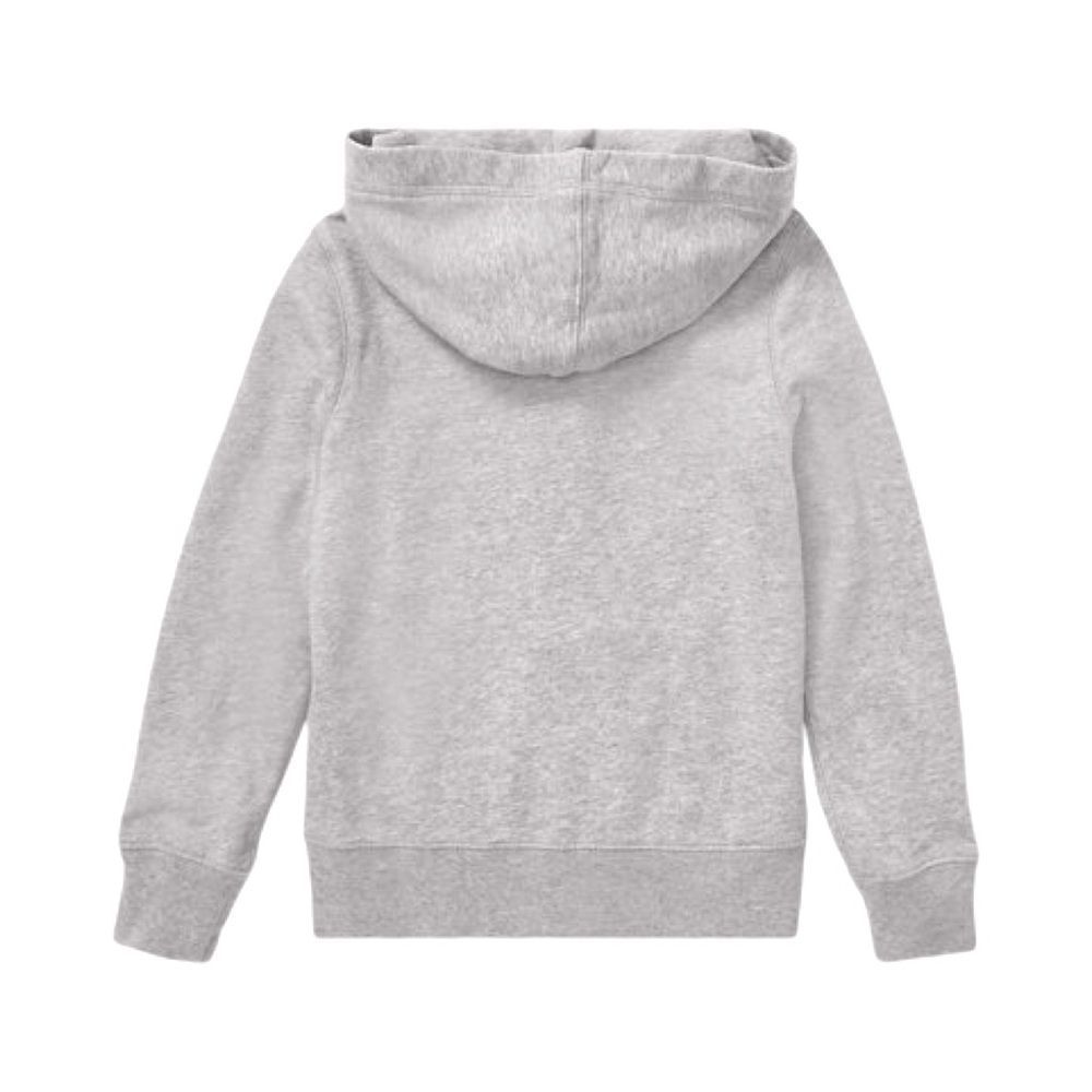 Polo Ralph Lauren Girls French Terry Full Zip Hoodie Light Grey Heather Sz S/P 7 - Picture 4 of 7